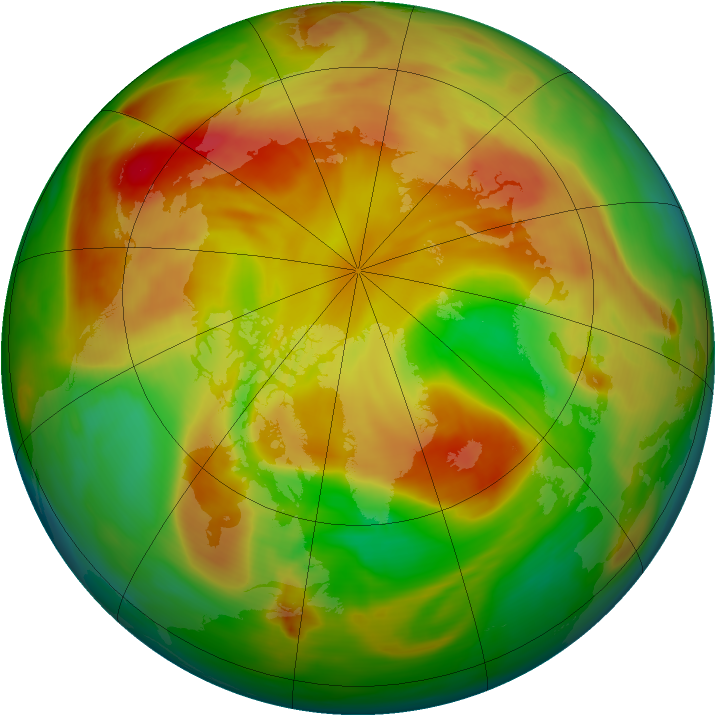 Arctic ozone map for 25 April 2006